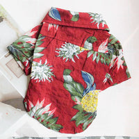 HKM-114579 Hawaiian Print Casual Dog Shirt for Small Dogs and Cats - Breathable, Comfortable, Easy to Wear