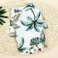 HKM-114579 Hawaiian Print Casual Dog Shirt for Small Dogs and Cats - Breathable, Comfortable, Easy to Wear