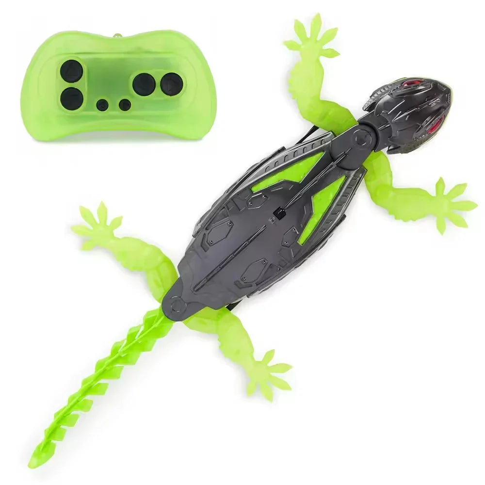 HKM-114707 Rechargeable Infrared Remote Control Wall Climbing Gecko RC Toy - Indoor/Outdoor Fun for Ages 2 and Up