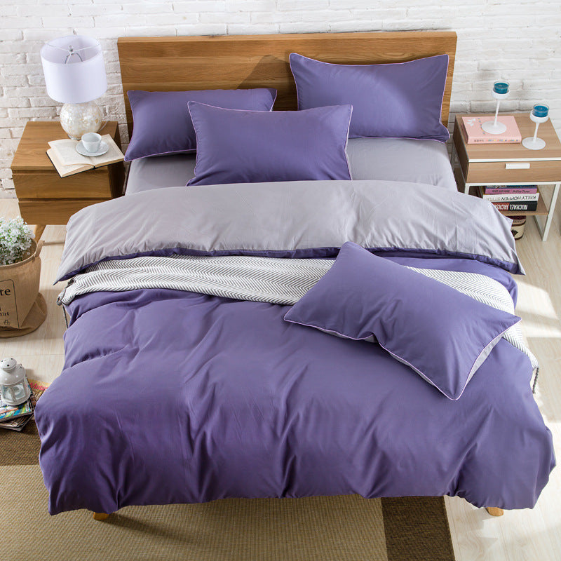 HKM-114835 Brushed Plain Bedding Set with Multiple Size Options for Comfort and Style