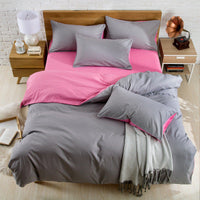 HKM-114835 Brushed Plain Bedding Set with Multiple Size Options for Comfort and Style
