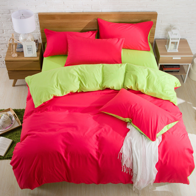 HKM-114835 Brushed Plain Bedding Set with Multiple Size Options for Comfort and Style