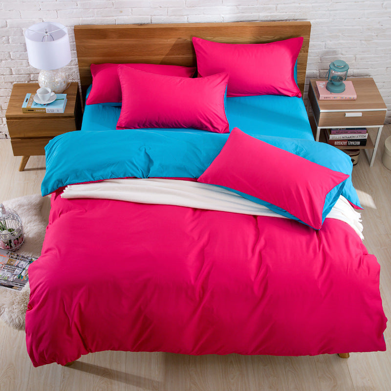 HKM-114835 Brushed Plain Bedding Set with Multiple Size Options for Comfort and Style