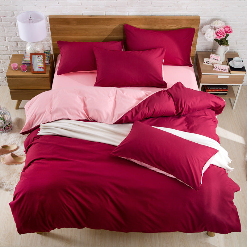 HKM-114835 Brushed Plain Bedding Set with Multiple Size Options for Comfort and Style
