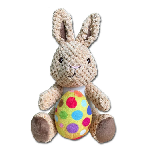 KTX-114899 Cute Plush Easter Bunny Dog Toy - Interactive Sound, Soft Polyester, Ideal for Home Decoration