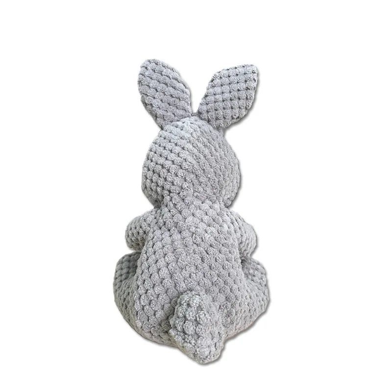 HKM-114899 Cute Plush Easter Bunny Dog Toy - Interactive Sound, Soft Polyester, Ideal for Home Decoration