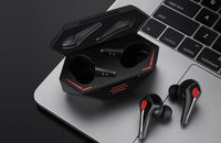 HKM-114963 Wireless Gaming Earphones with Bluetooth 5.0 and IPX5 Waterproof Rating - Black Finish