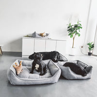 HKM-115347 Cozy Nordic Gray Teddy for Golden Retrievers - Autumn and Winter L-70*56 Suitable for 98 lbs