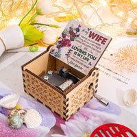 HKM-115347 Hand-Cranked Wooden Music Box with Christmas Melodies, Plywood Design