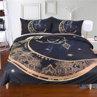 HKM-115539 Customizable Geometric Quilt Cover Set, 3-Piece Bedding Solution in Various Sizes