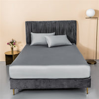 HKM-115539 Luxury White Pure Cotton Single Bed Sheet - 200cm x 230cm, Solid Color Design
