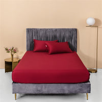 HKM-115539 Luxury White Pure Cotton Single Bed Sheet - 200cm x 230cm, Solid Color Design