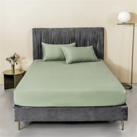 HKM-115539 Luxury White Pure Cotton Single Bed Sheet - 200cm x 230cm, Solid Color Design