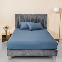 HKM-115539 Luxury White Pure Cotton Single Bed Sheet - 200cm x 230cm, Solid Color Design