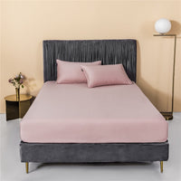 HKM-115539 Luxury White Pure Cotton Single Bed Sheet - 200cm x 230cm, Solid Color Design