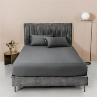 HKM-115539 Luxury White Pure Cotton Single Bed Sheet - 200cm x 230cm, Solid Color Design