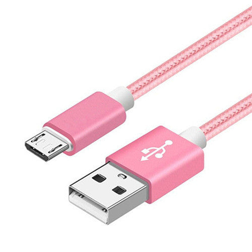 HKM-115603 Nylon Braided V8 Charging Cable for Apple and Android Devices - 0.25m to 3m Length Options