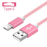 HKM-115603 Nylon Braided V8 Charging Cable for Apple and Android Devices - 0.25m to 3m Length Options