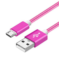 HKM-115603 Nylon Braided V8 Charging Cable for Apple and Android Devices - 0.25m to 3m Length Options