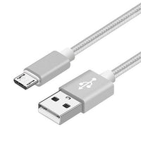 HKM-115603 Nylon Braided V8 Charging Cable for Apple and Android Devices - 0.25m to 3m Length Options