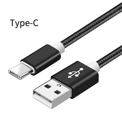 HKM-115603 Nylon Braided V8 Charging Cable for Apple and Android Devices - 0.25m to 3m Length Options