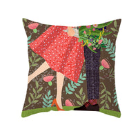 HKM-115603 Valentine's Day Cartoon Peach Skin Printed Cushion Cover for Living Room and Bedroom 45x45cm
