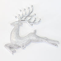 HKM-115667 Electroplated Hemp Dot Christmas Elk Pendant in Gold, Silver, and Red - Perfect Holiday Tree Decoration