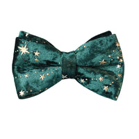 HKM-115731 Green Star Casual Fleece Dog Collar with Bow Tie, Multiple Sizes Available
