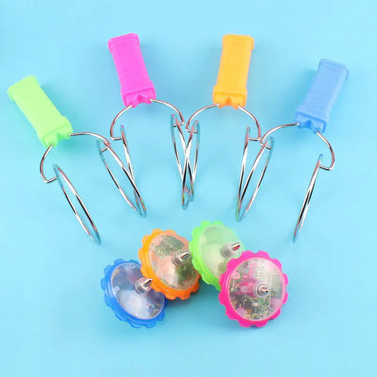 HKM-115795 Light Up Hand Gyro Spinning Toy for Kids - Creative LED Magnetic Fun