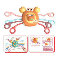 HKM-115859 Montessori Crab Pull String Musical Toy for Kids - Educational Sensory Play, Ages 2 to 14