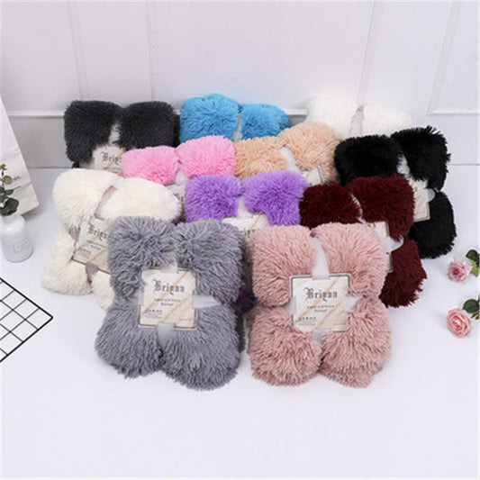 HKM-115987 Cozy Coral Fleece Blanket for Home or Travel - Soft, Stylish, and Warm in Multiple Colors