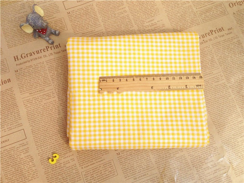 HKM-116051 Floral Cotton Fabric - 152cm Wide Yellow Print for Clothing, Home Décor, and DIY Projects