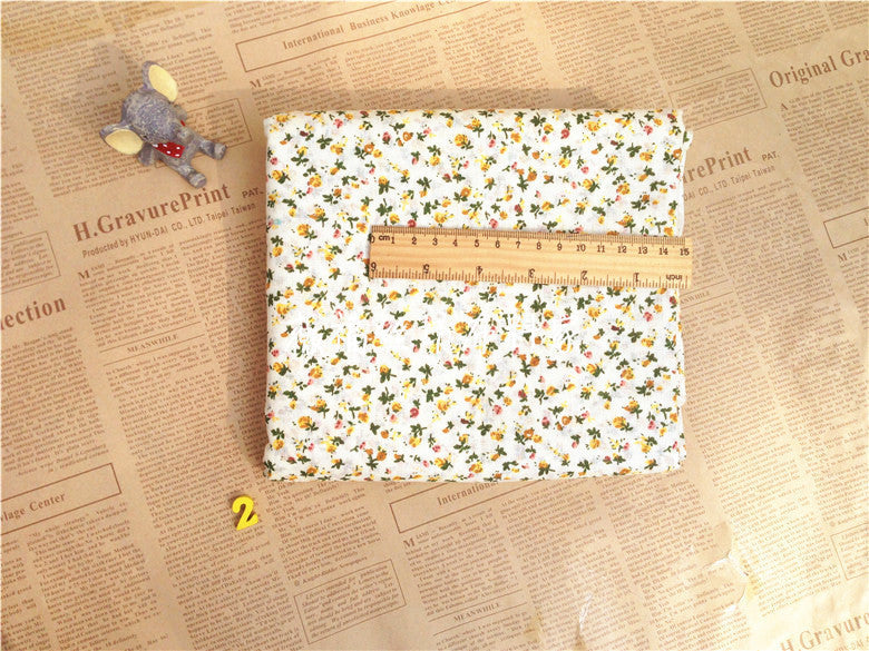 HKM-116051 Floral Cotton Fabric - 152cm Wide Yellow Print for Clothing, Home Décor, and DIY Projects