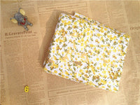 HKM-116051 Floral Cotton Fabric - 152cm Wide Yellow Print for Clothing, Home Décor, and DIY Projects