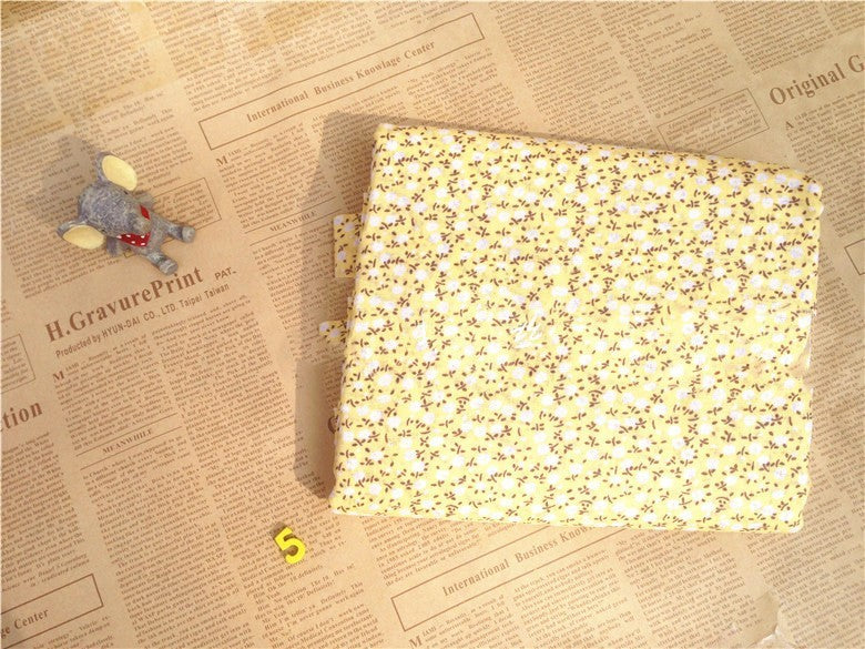 HKM-116051 Floral Cotton Fabric - 152cm Wide Yellow Print for Clothing, Home Décor, and DIY Projects