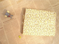 HKM-116051 Floral Cotton Fabric - 152cm Wide Yellow Print for Clothing, Home Décor, and DIY Projects