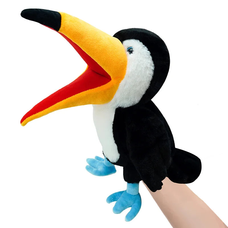 KTX-116051 Soft Plush Parrot Hand Puppet Toy for Kids – 40cm Big Mouth Design, Ideal for Ages 2 and Up