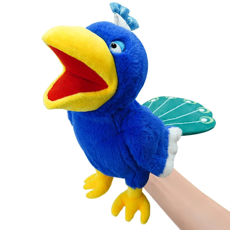KTX-116051 Soft Plush Parrot Hand Puppet Toy for Kids – 40cm Big Mouth Design, Ideal for Ages 2 and Up