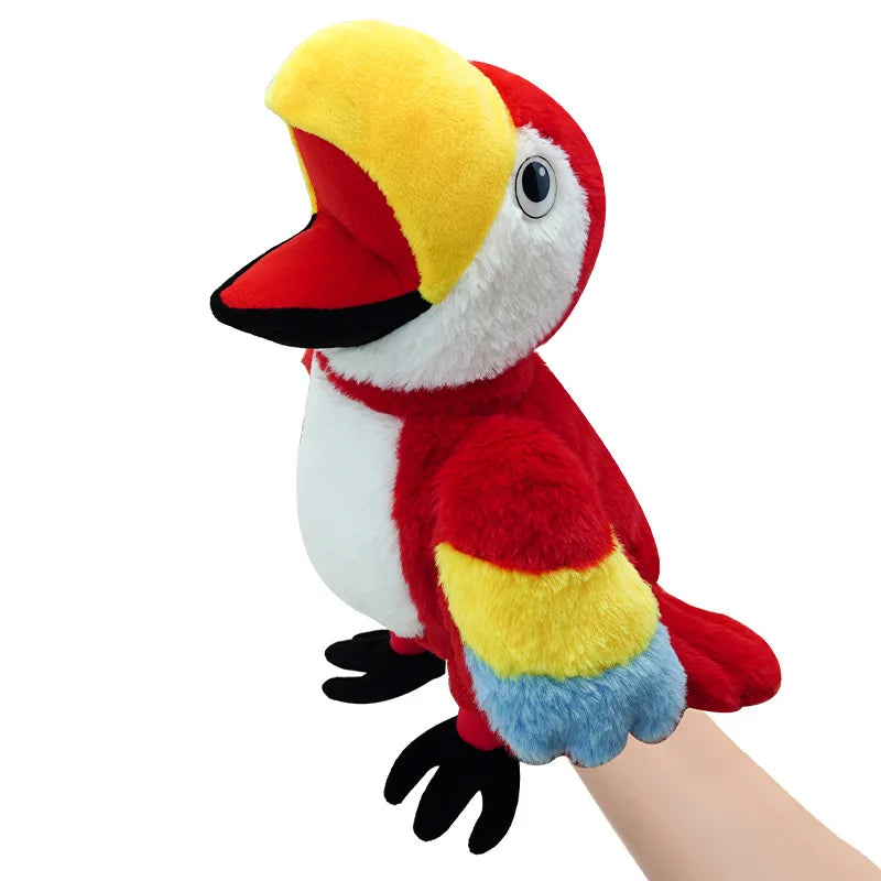 KTX-116051 Soft Plush Parrot Hand Puppet Toy for Kids – 40cm Big Mouth Design, Ideal for Ages 2 and Up