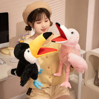 HKM-116051 Soft Plush Parrot Hand Puppet Toy for Kids – 40cm Big Mouth Design, Ideal for Ages 2 and Up