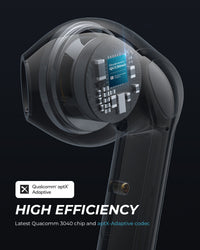 HKM-116115 TrueAir2 Wireless Bluetooth Headset with AptX Binaural Sound, Noise Cancellation, Long Battery Life, Semi-In-Ear Design