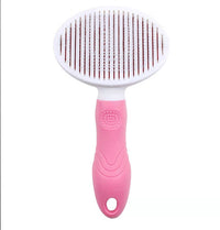 HKM-116307 Automatic Pet Hair Removal Comb with Non-Slip Grip - Blue or Pink, 18x10CM