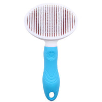 HKM-116307 Automatic Pet Hair Removal Comb with Non-Slip Grip - Blue or Pink, 18x10CM