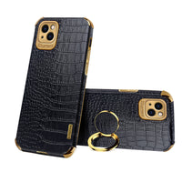 HKM-116307 Electroplated TPU Back Cover for iPhone Models - Solid Color Business Style