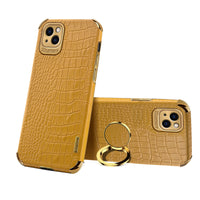 HKM-116307 Electroplated TPU Back Cover for iPhone Models - Solid Color Business Style