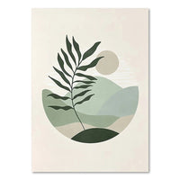 HKM-116307 Green Plant Canvas Art - Decorative Painting in Various Sizes for Home Decor