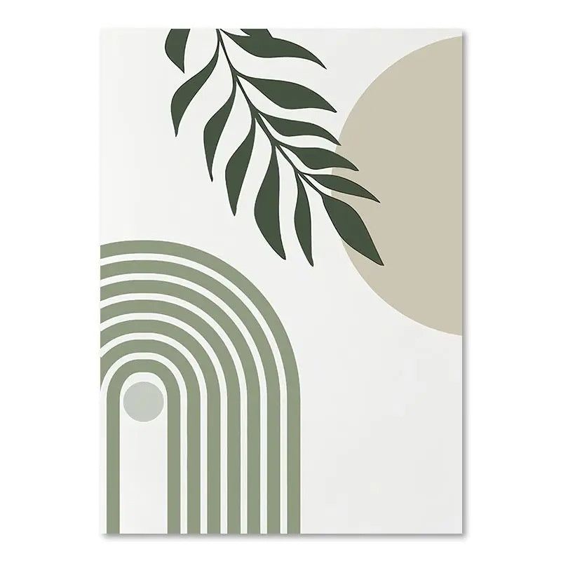 HKM-116307 Green Plant Canvas Art - Decorative Painting in Various Sizes for Home Decor
