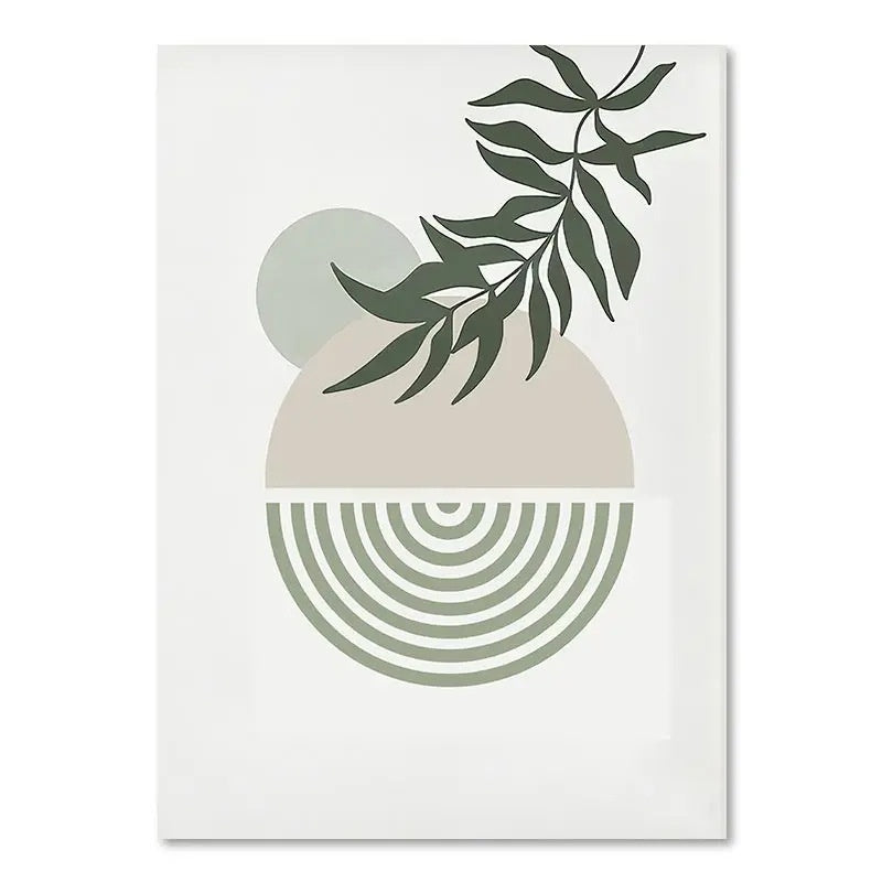 HKM-116307 Green Plant Canvas Art - Decorative Painting in Various Sizes for Home Decor