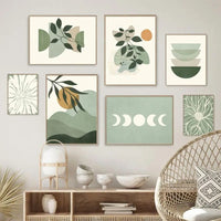 HKM-116307 Green Plant Canvas Art - Decorative Painting in Various Sizes for Home Decor