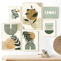 HKM-116307 Green Plant Canvas Art - Decorative Painting in Various Sizes for Home Decor